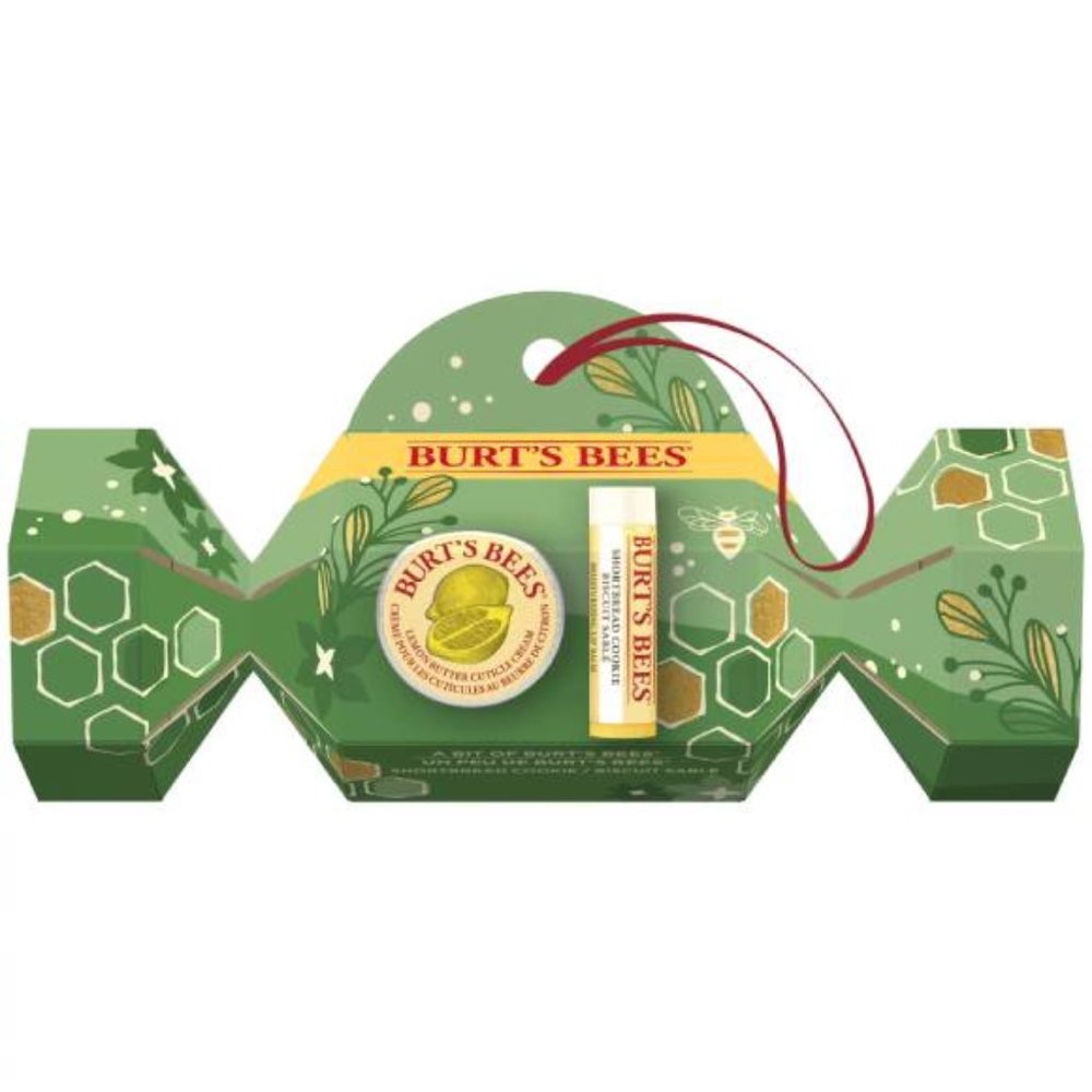 Burt's Bees Holiday Set Shortbread Cookie Lip Balm & Lemon Butter Cuticle Cream